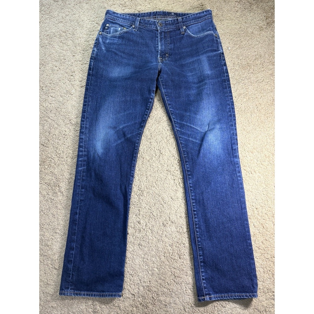 Adriano‎ Goldschmeid Everett Jeans Men 33x32 Blue Denim Straight Leg Preppy